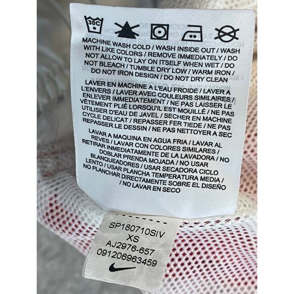 Nike Women’s Windrunner Pants Red White Logo Joggers Retro 90's Era Track Nylon - Picture 7 of 8